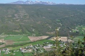Kjempefin utsikt fra Trønneskampen  utover Øvre Rendal og Sølen